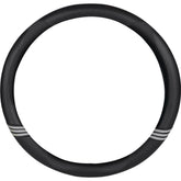 Montoya Steering Wheel Glove Cover Soft Grip All Black Leather Look Universal